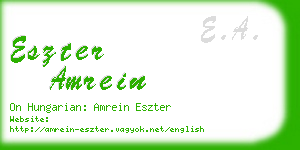 eszter amrein business card